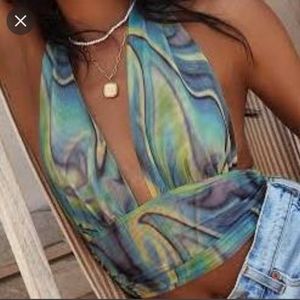 Haltertop, mesh haltertop, tank top